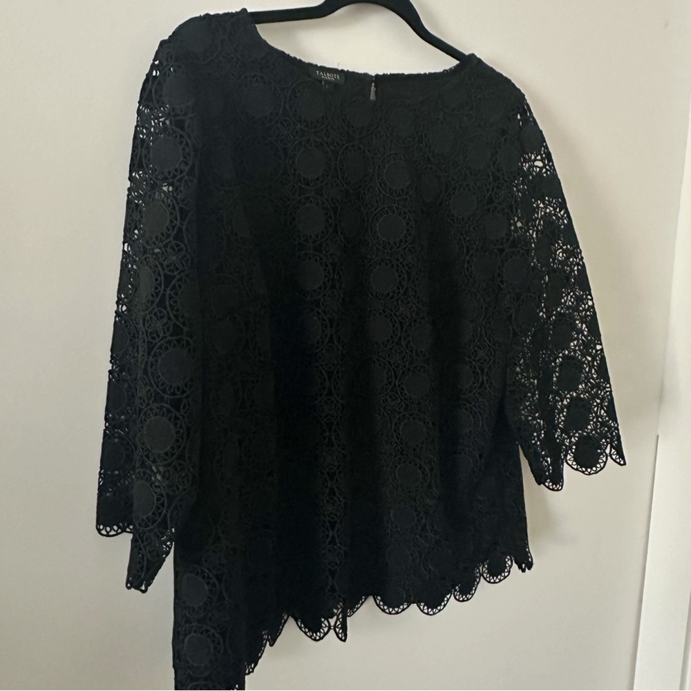Talbots Plus Petite 1XP Medallion Lace Top - Picture 4 of 6